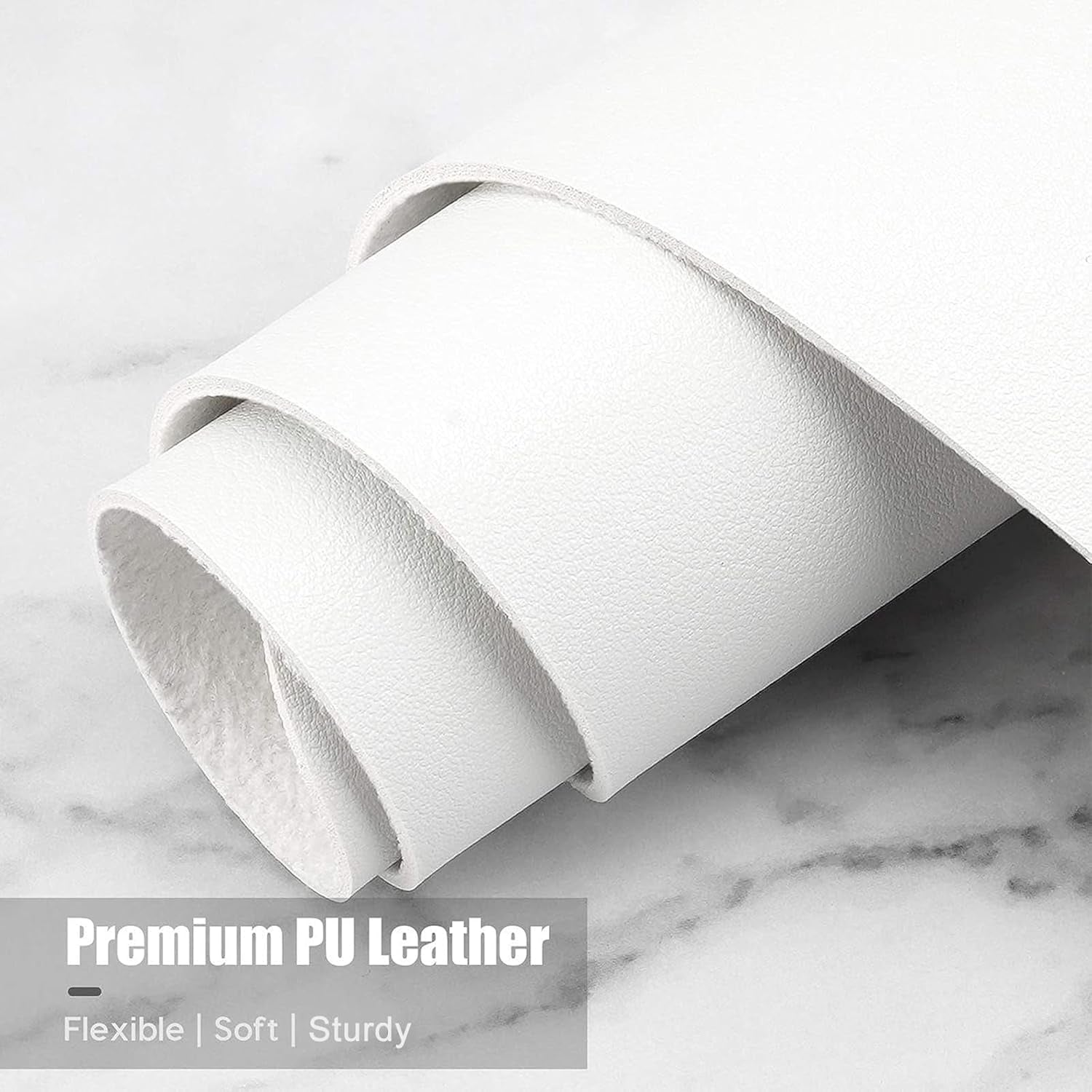 Desk Pad, 30" X 14" PU Leather Desk Mat, XL Extended Mouse Pad, Waterproof Desktop Blotter Protector, Non-Slip Ultra Thin Large Laptop Keyboard Writing Mat for Office Home, White