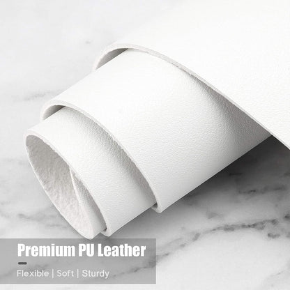 Desk Pad, 30" X 14" PU Leather Desk Mat, XL Extended Mouse Pad, Waterproof Desktop Blotter Protector, Non-Slip Ultra Thin Large Laptop Keyboard Writing Mat for Office Home, White